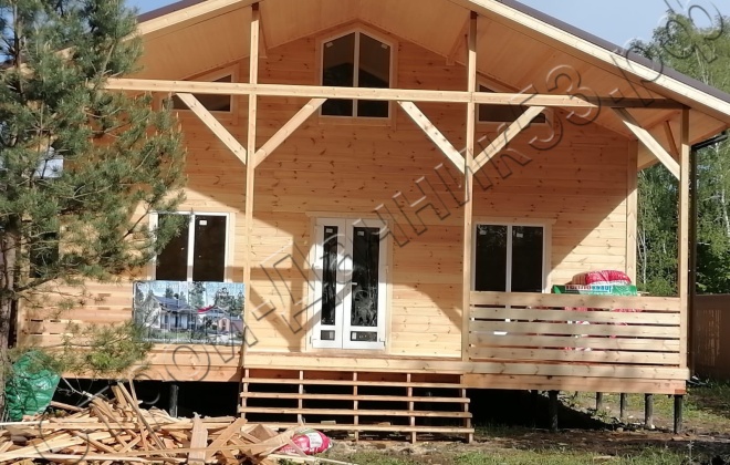 4 Каркасно-щитовой дом Д-40, 13х11м, 126  М², Тульская область, Заокский район, КП Романовский парк. (3)